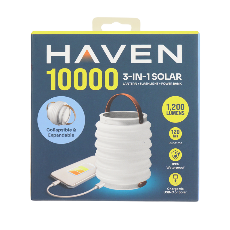 10000 3 in 1 Solar Lantern, Flashlight & Power Bank - Rooster