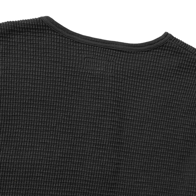 Sawpit Henley LS Thermal – Vintage Black