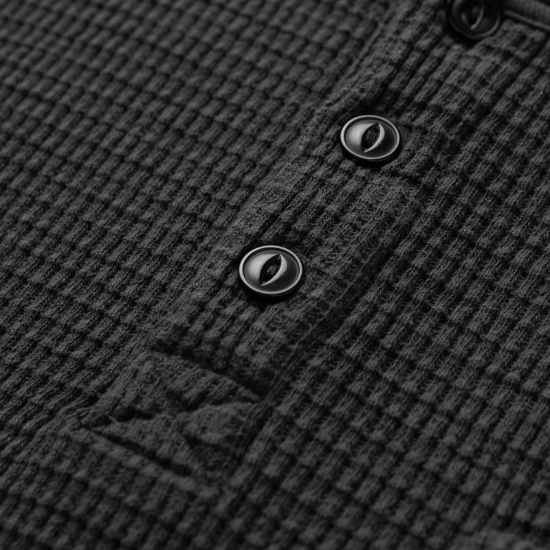 Sawpit Henley LS Thermal – Vintage Black
