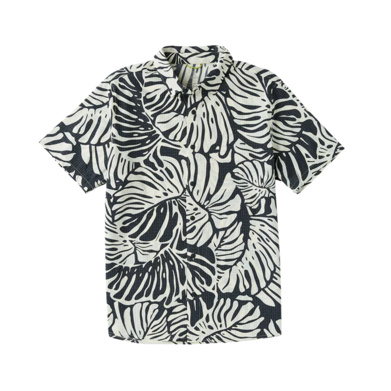 Bless Up Breathable Stretch Shirt – Black Monstera