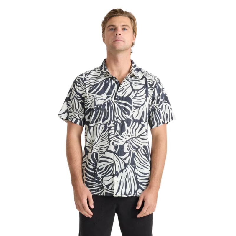 Bless Up Breathable Stretch Shirt – Black Monstera
