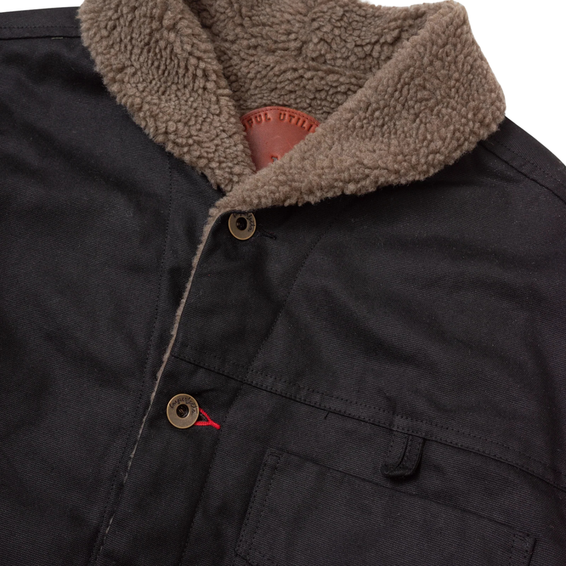Sherpa Sherpherds Shirt in Waxed Canvas – Obsidian