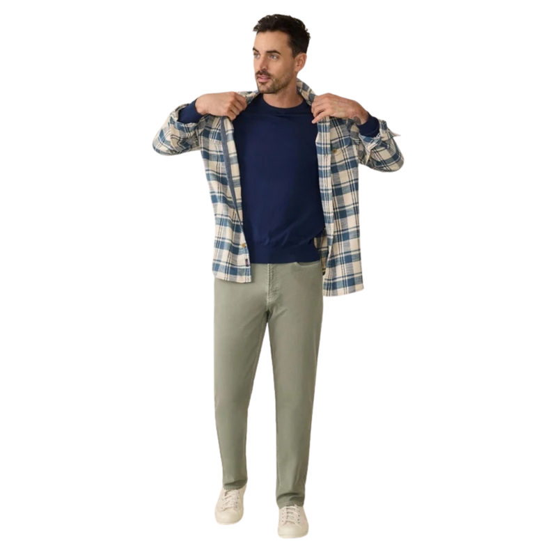 Stretch Terry 5-Pocket Pant - Island Olive - Rooster
