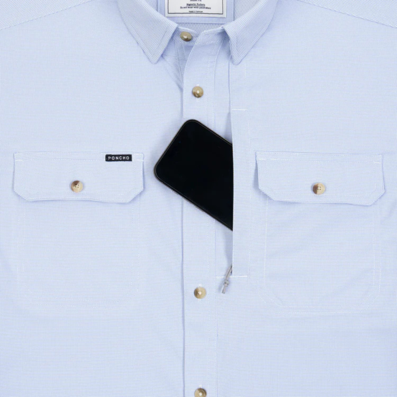 The Anchoa - Classic Fit – Blue Microcheck
