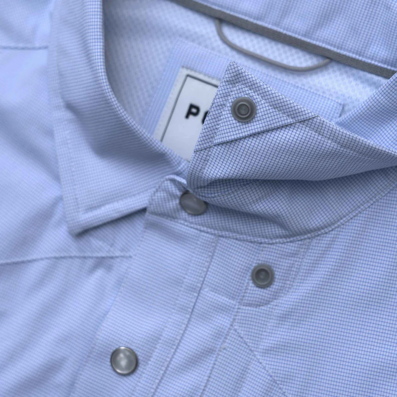 The Padre - Classic Fit – Blue Microcheck