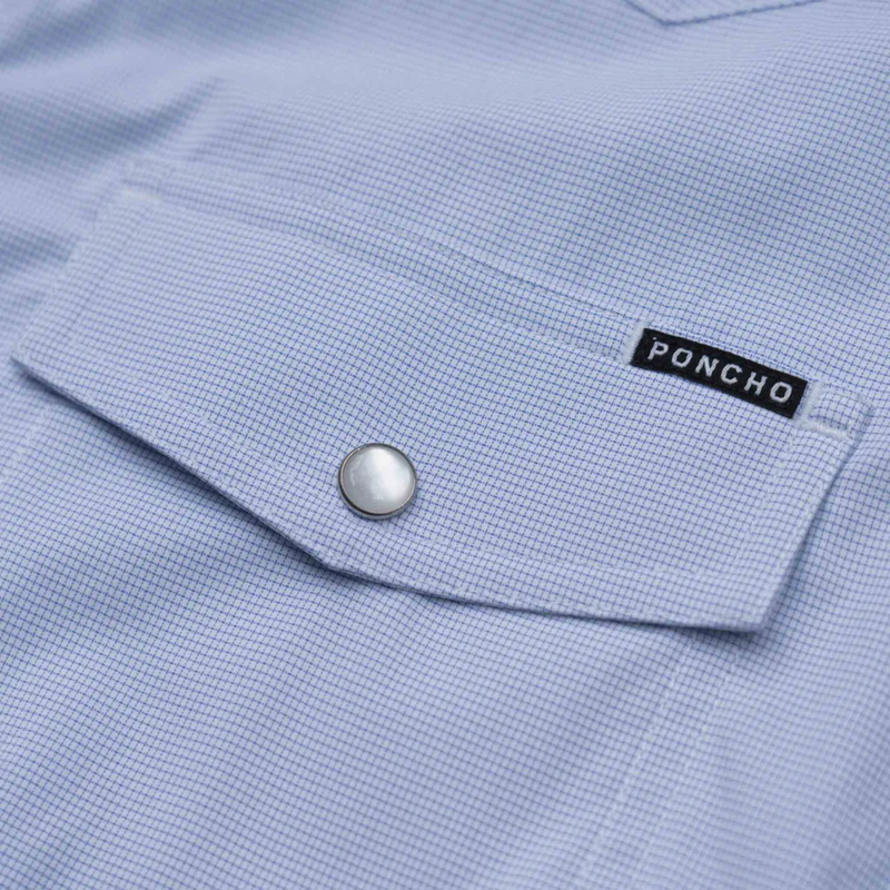The Padre - Classic Fit – Blue Microcheck