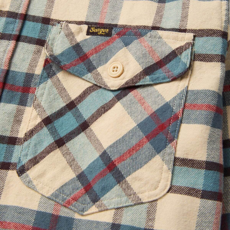 Calico Flannel – Cream/Plaid