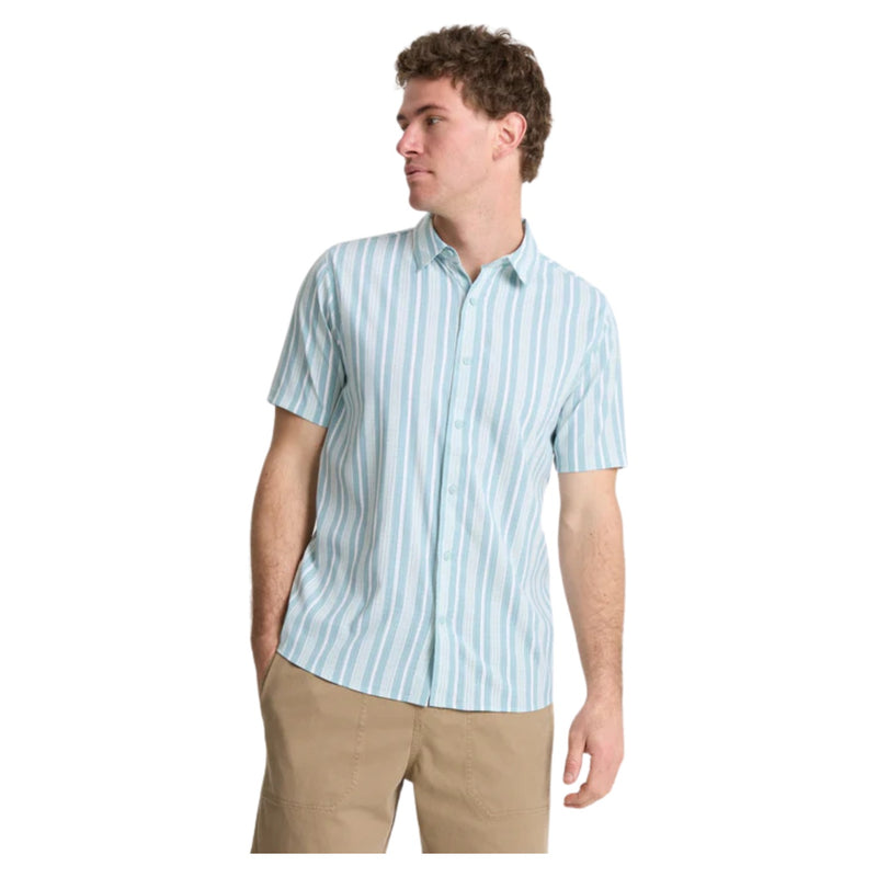 Bless Up Breathable Stretch Shirt – Stripe Dusty Blue