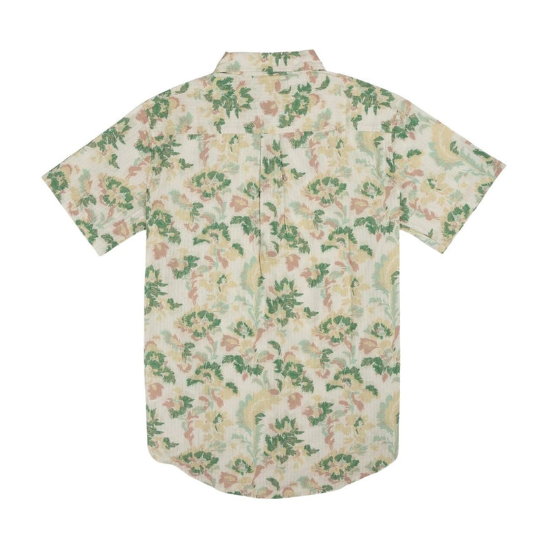 City Slicker Button Up Short Sleeve – Alondra - Cream/Green