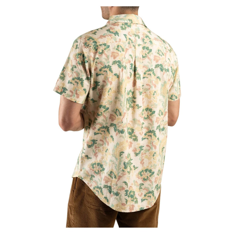 City Slicker Button Up Short Sleeve – Alondra - Cream/Green