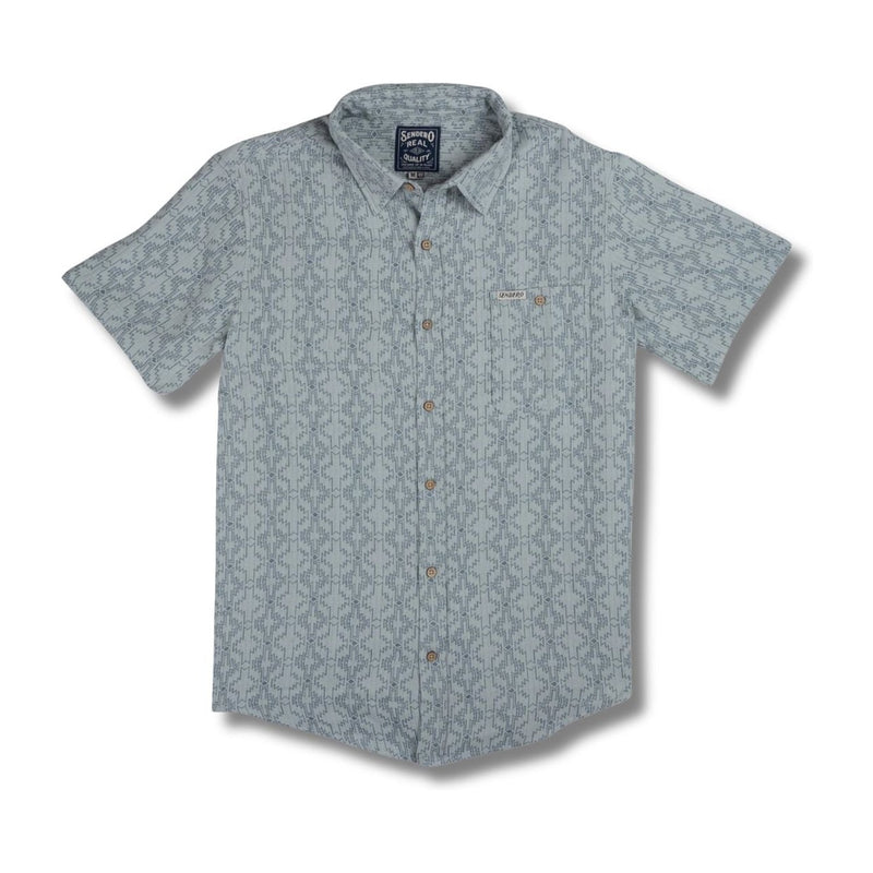 City Slicker Button Up Short Sleeve – Arizola Chevron - Faded Blue