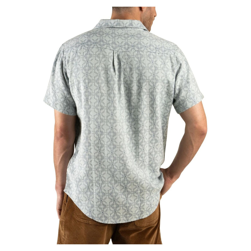 City Slicker Button Up Short Sleeve – Arizola Chevron - Faded Blue