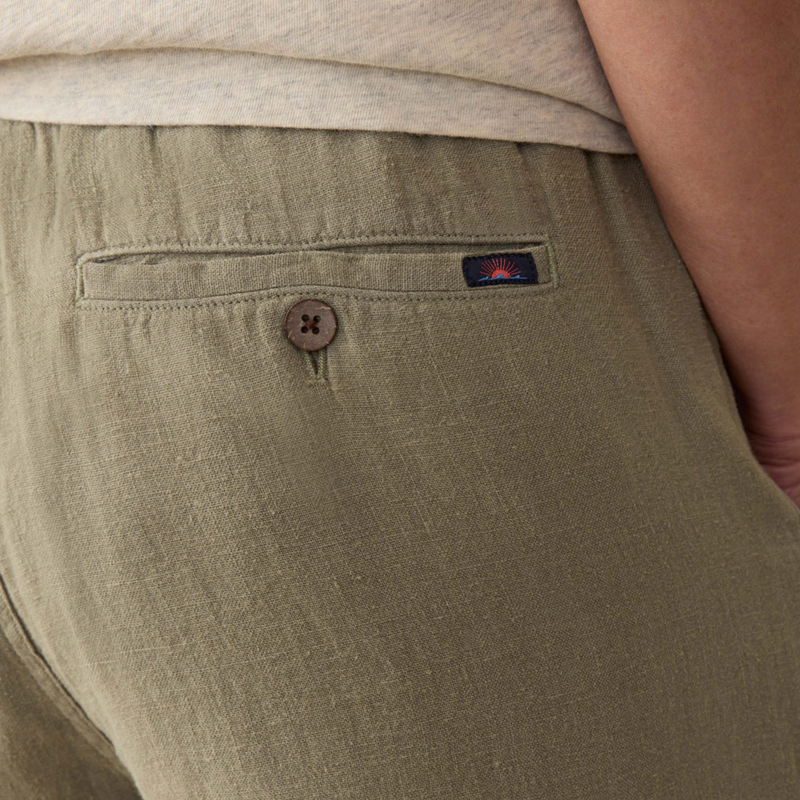 Linen Drawstring Pant – Canyon Olive