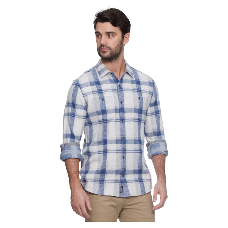 Madeflex Hero Stretch Knit Shirt – Blue/Cream