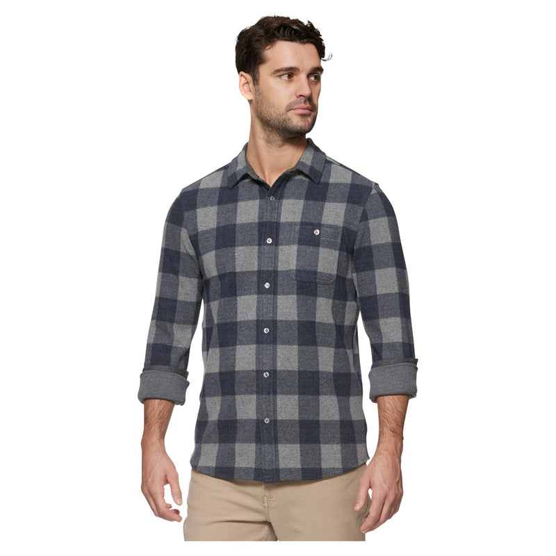 Madeflex Hero Stretch Knit Shirt – Navy/Grey