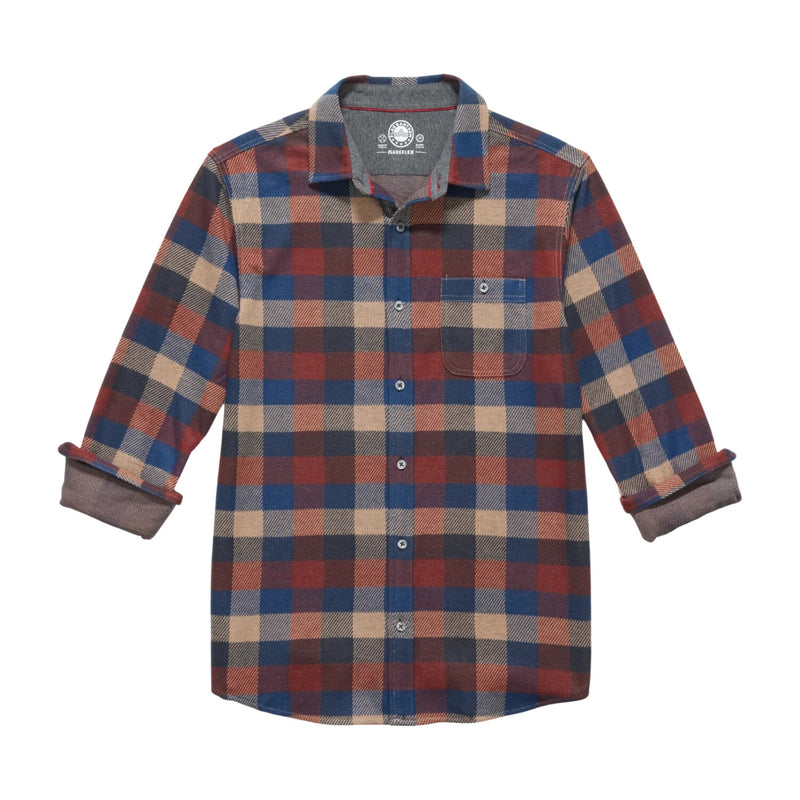 Madeflex Hero Stretch Knit Shirt – Rust/Blue/Tan