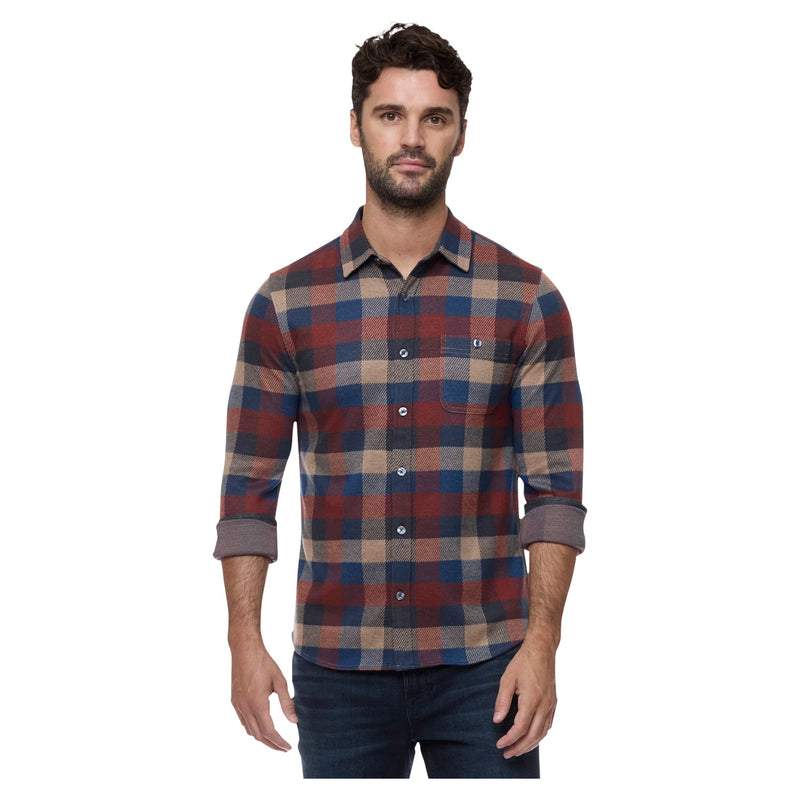 Madeflex Hero Stretch Knit Shirt – Rust/Blue/Tan
