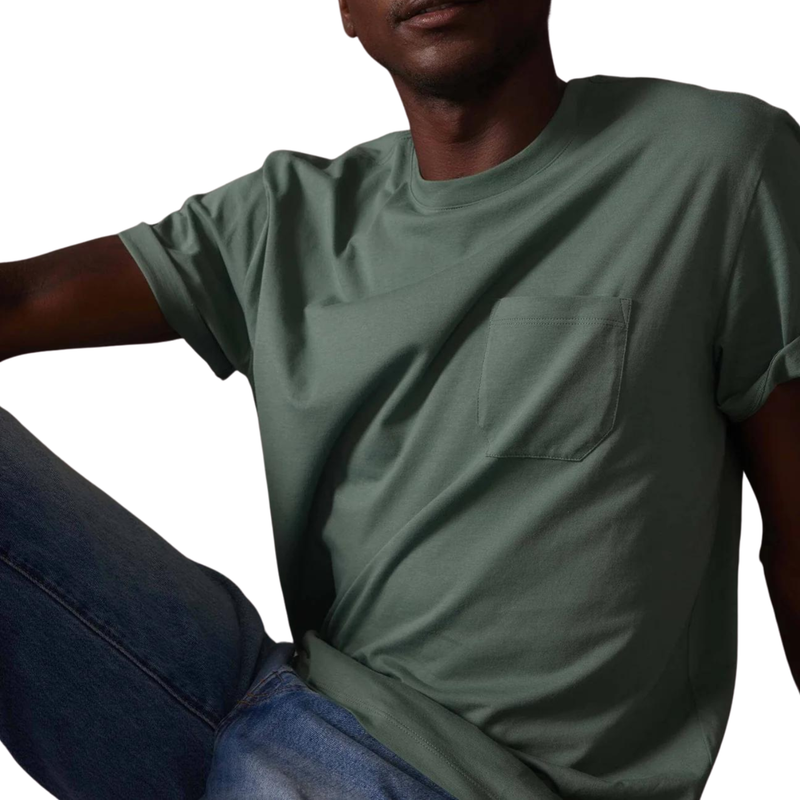 Pima Pocket Tee – Sage Leaf