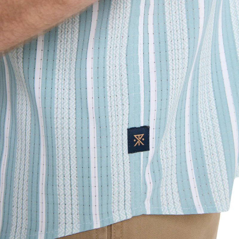 Bless Up Breathable Stretch Shirt – Stripe Dusty Blue