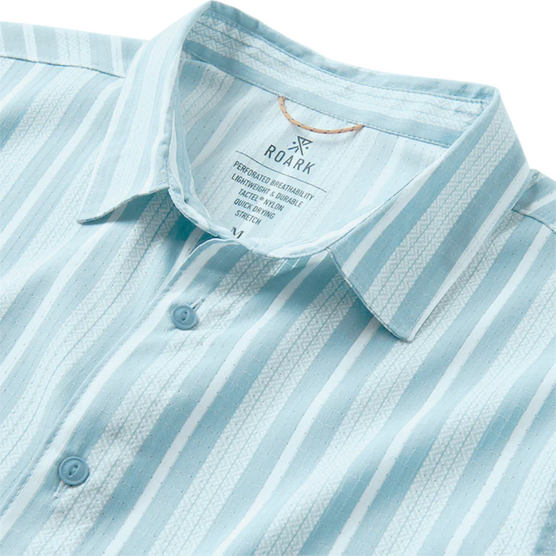 Bless Up Breathable Stretch Shirt – Stripe Dusty Blue