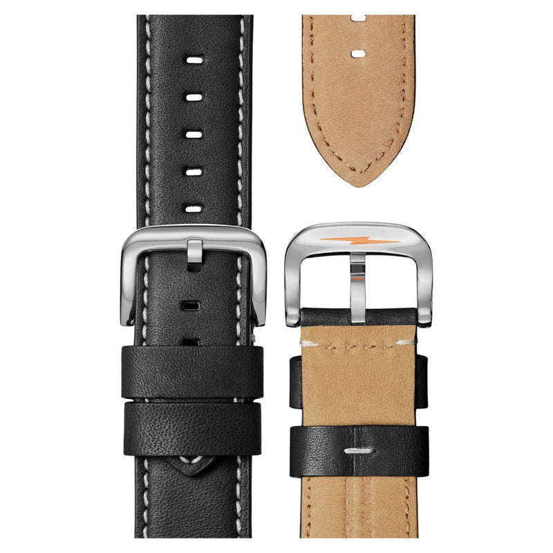 Runwell Sub Second 47mm Black Leather Strap - Rooster