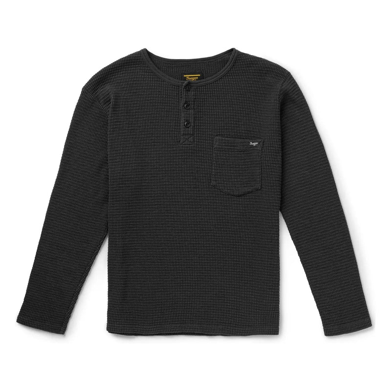 Sawpit Henley LS Thermal – Vintage Black