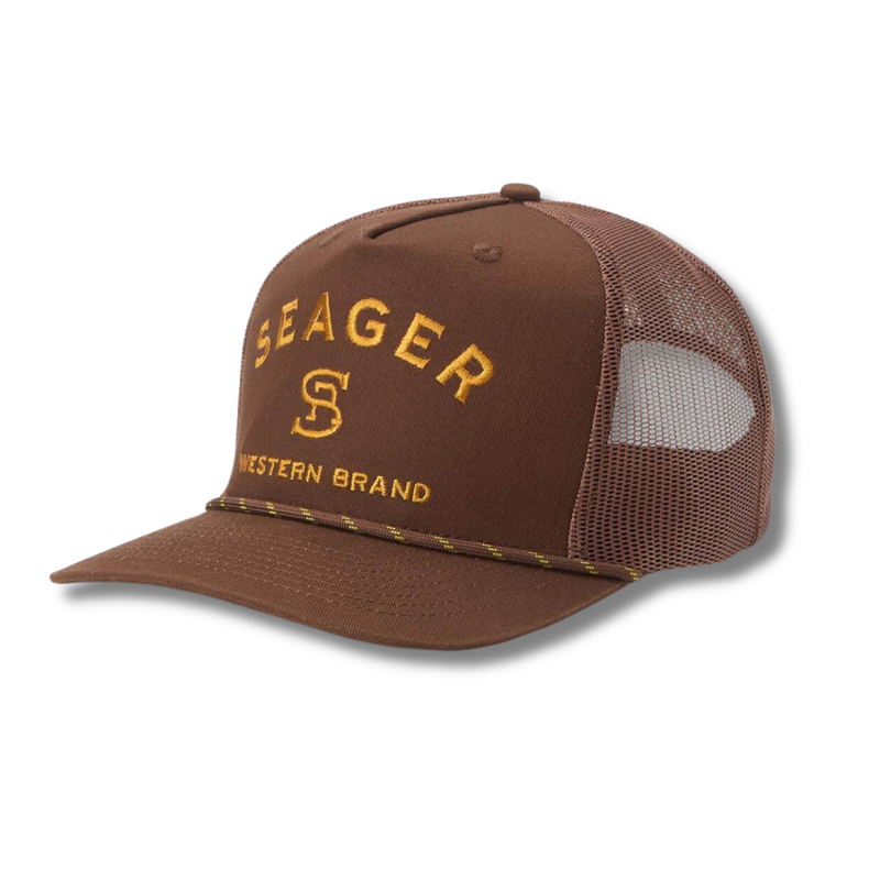 Branded Trucker Snapback – Brown