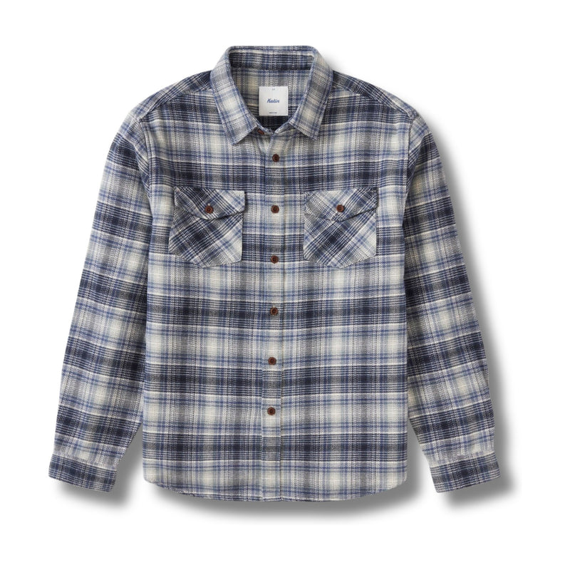 Sierra Flannel – Washed Blue