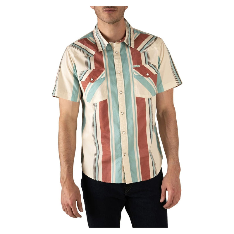 The Wyatt Pearl Snap Short Sleeve – Stagecoach Stripe