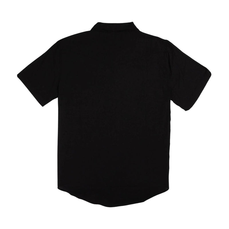 The Wyatt Pearl Snap Short Sleeve Solid – Black