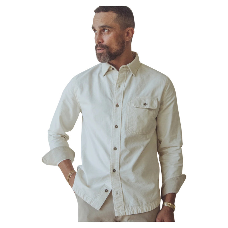 Tradesman Button Down in Oxford Cloth – Natural