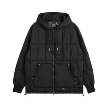 Work W-Zip Hood Rib Down Jacket