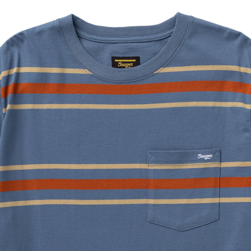 Canyon Stripe Crew – Rust/ Blue