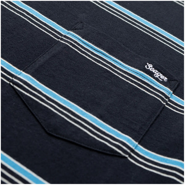 Canyon Stripe Crew – Black/Turquoise