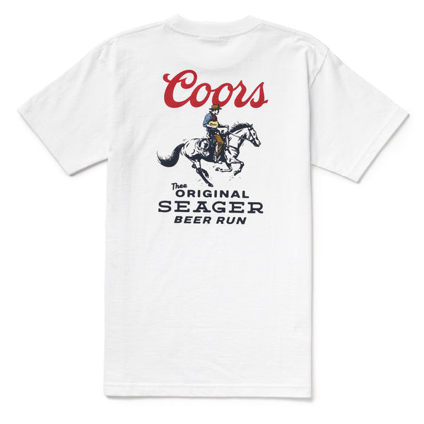 Seager X Coors Banquet Beer Run Tee - Rooster 