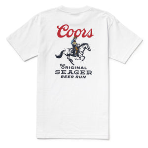 Seager X Coors Banquet Beer Run Tee - Rooster 