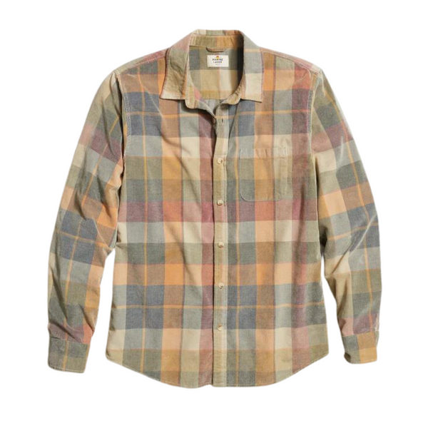 Lightweight Cord Shirt in Brown Plaid - Rooster 