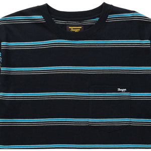 Canyon Stripe Crew – Black/Turquoise