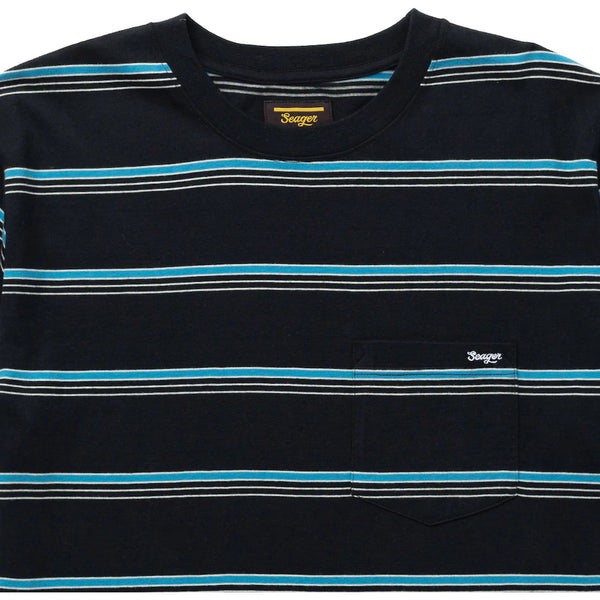 Canyon Stripe Crew – Black/Turquoise