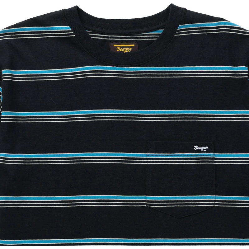 Canyon Stripe Crew – Black/Turquoise