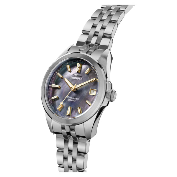 36mm Shinola Monster Circadian Silver Bracelet - Rooster 