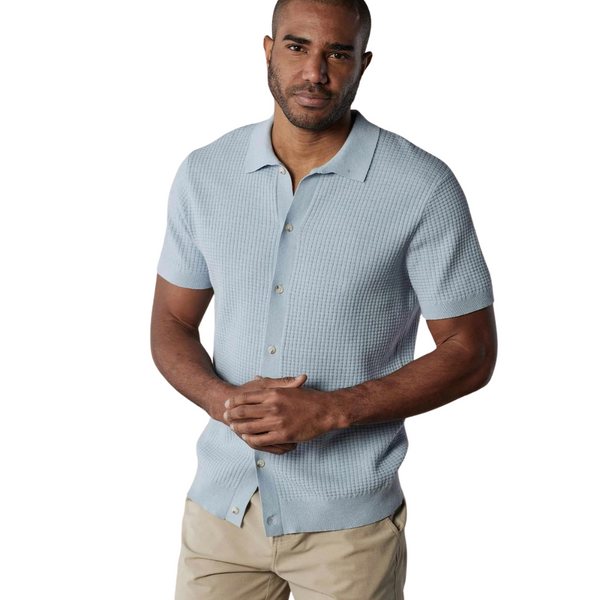 Waffle Stitch Button Up - Rooster 