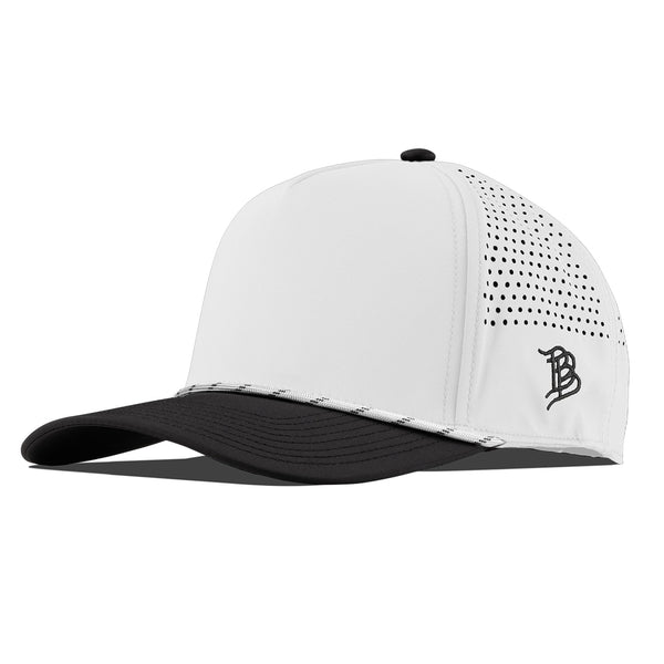 Curved 5 Panel Rope White/Black + White Rope - Rooster Bus