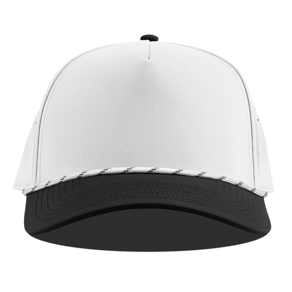 Curved 5 Panel Rope White/Black + White Rope - Rooster Bus