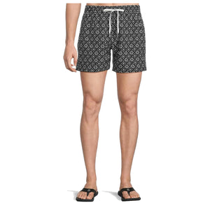 The Sundials- Black 5.5" (Classic Lined Swim Trunk) - Rooster 