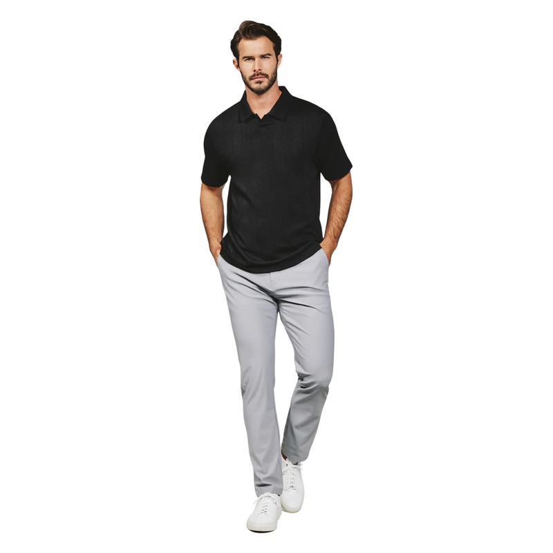 Zayne Sweater Polo – Black