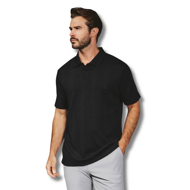 Zayne Sweater Polo – Black