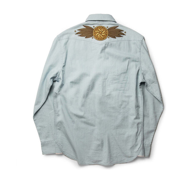 The Embroidered Western Shirt – Washed Selvage