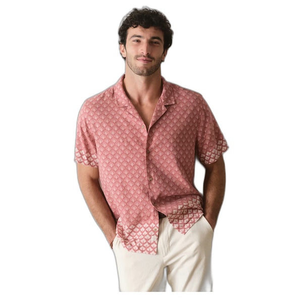 Tencel Linen Resort Shirt - Rooster 