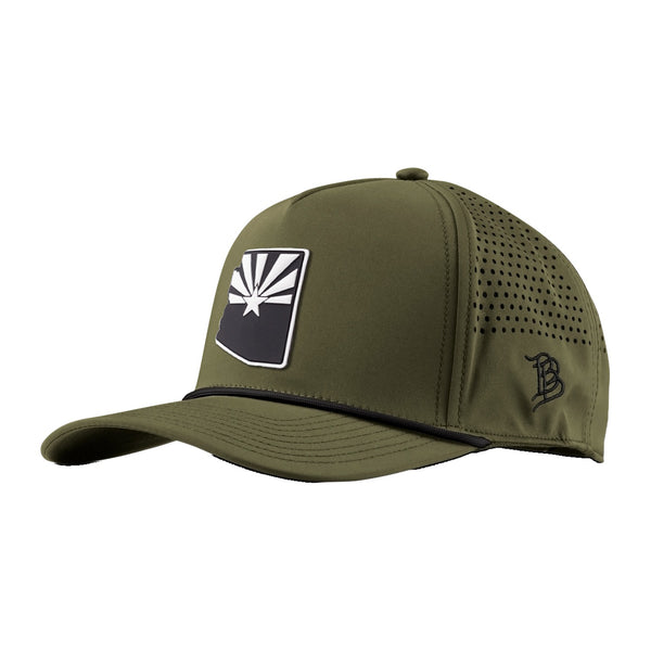 Arizona 48 State Tan Curved 5 Panel Rope Loden + Black Rope - Rooster Bus
